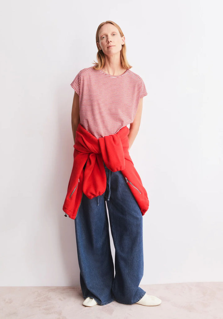 T-Shirt SLUB JERSEY STRIPE T-SHIRT Pink Mist-Mars Red von Armedangels 3