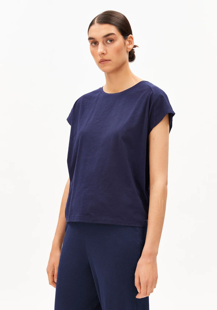 T-Shirt SLUB JERSEY T-SHIRT Tinted Navy von Armedangels
