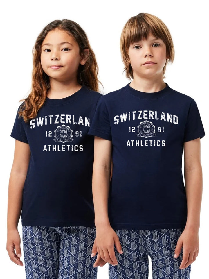 T-Shirt Swiss Athletics Kids Navy Switcher