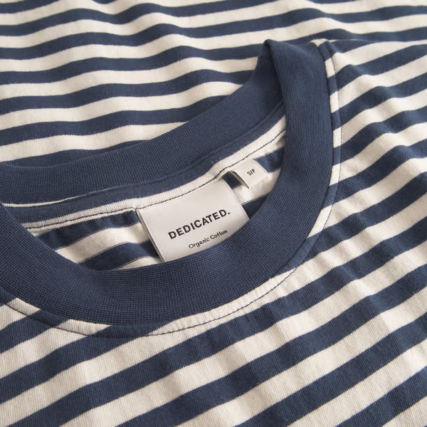 T-Shirt Vadstena Stripes Insignia Blue von Dedicated 2