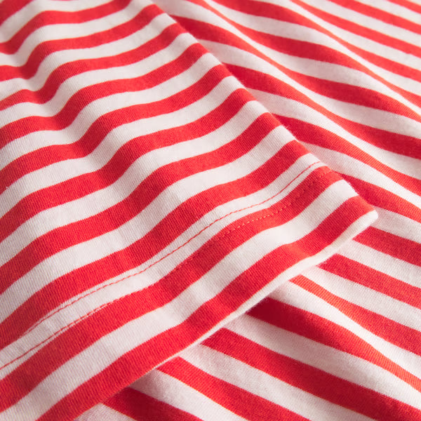 T-shirt Vadstena Stripes Grenadine Red von Dedicated 2