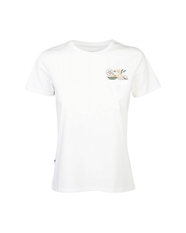 TreeShirt Women Pocket Flowers White von Nikin
