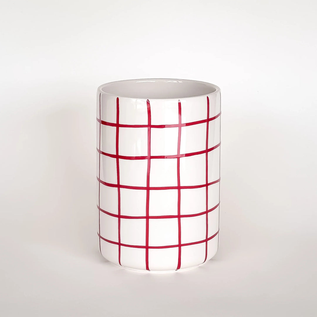 Vase Grid Tramonto Red von Magazin minori 