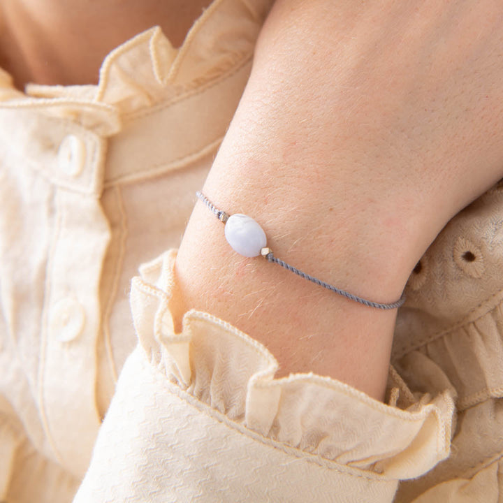 Armband Edelsteinkarte Blauer Achat von A Beautiful Story