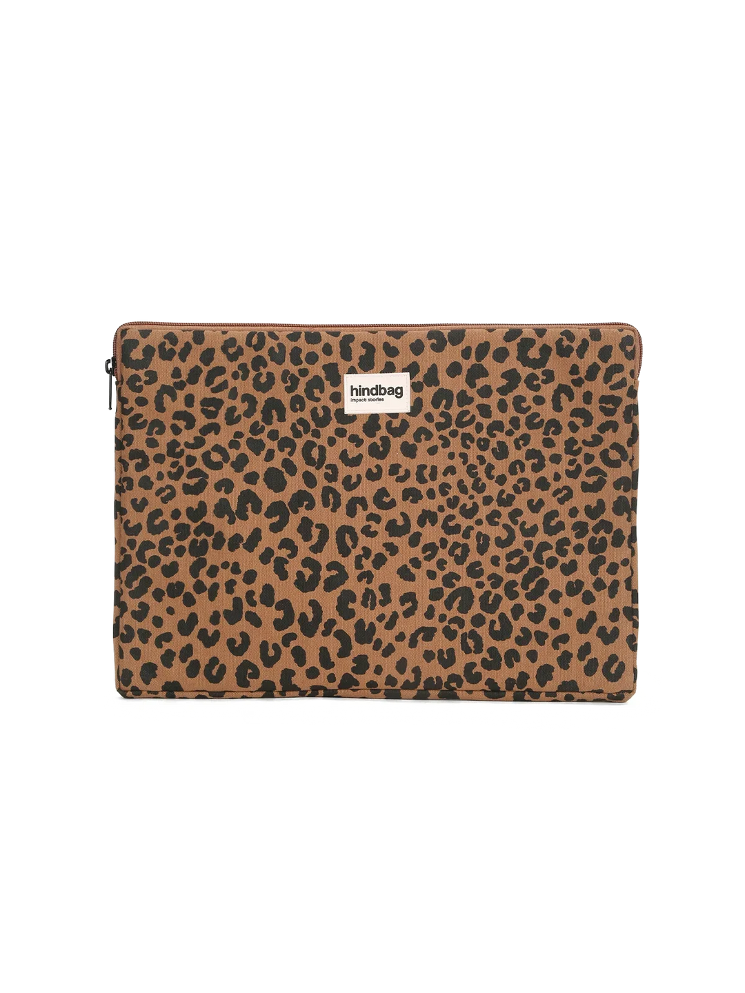 Ava Laptop-Hülle Zimt Leopard von hindbag, Vorderseite