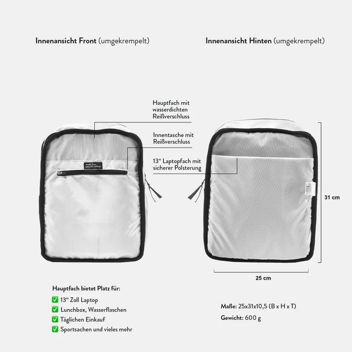 Rucksack Qube Sand von Airpaq  Infos