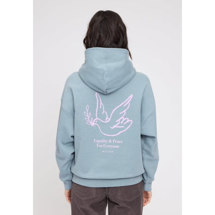 Back Print Hoodie Dove Blue von Mazine, Vorderansicht