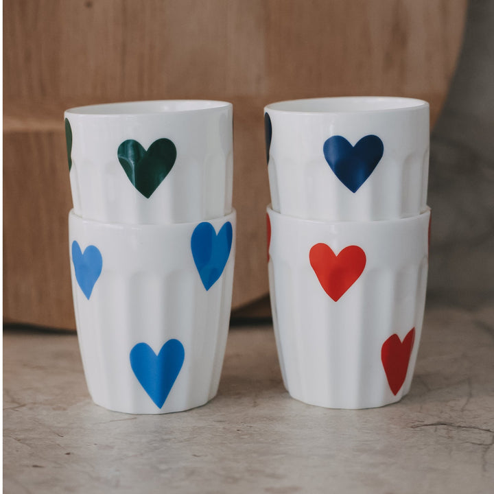 Becher Grosse Herzen Dunkelblau – Ansicht 3