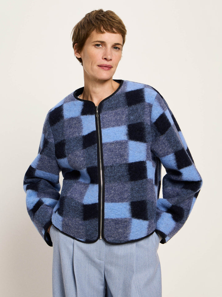 Karo Jacke Blue Multicolor von Lanius 