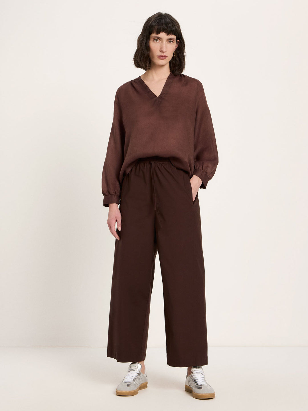 Bluse 3/4 Arm Chocolate – LANIUS – Zweiblatt 1