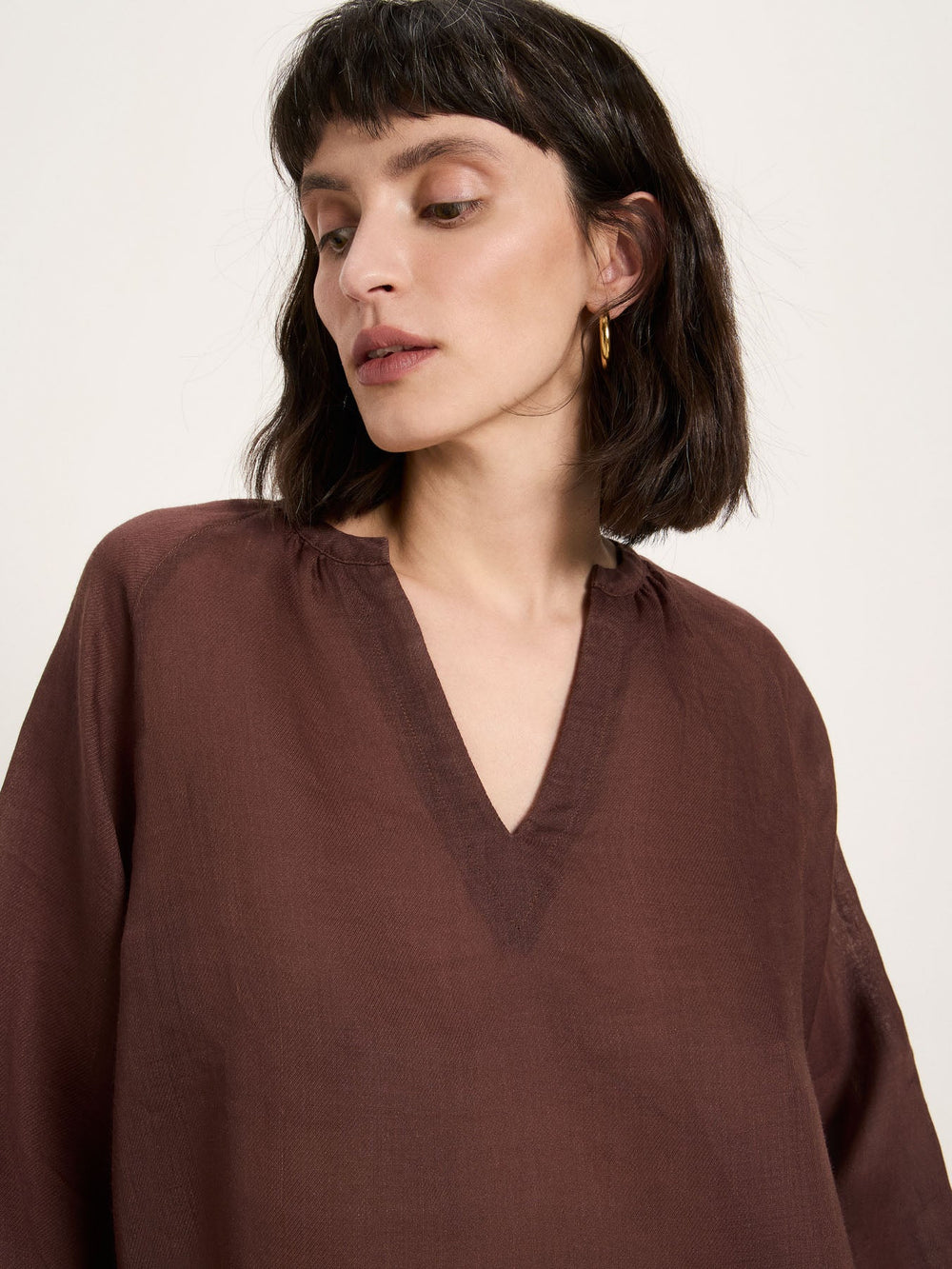 Bluse 3/4 Arm Chocolate – LANIUS – Zweiblatt 2