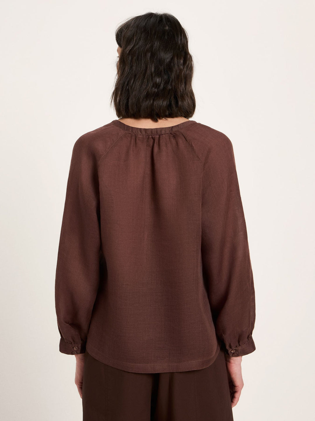 Bluse 3/4 Arm Chocolate – LANIUS – Zweiblatt 4