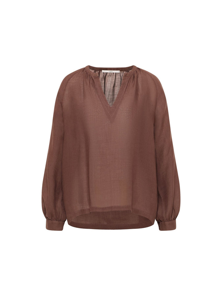 Bluse 3/4 Arm Chocolate – LANIUS – Zweiblatt 5