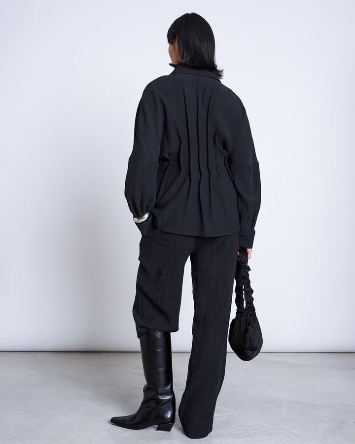 Bluse Gathered Blouse Calva Black von JAN 'N JUNE – Rückansicht