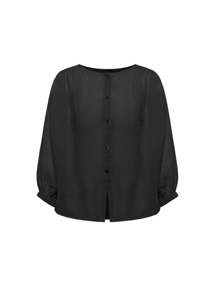 Bluse mit Krauseln Onyx – LANIUS – Zweiblatt 5