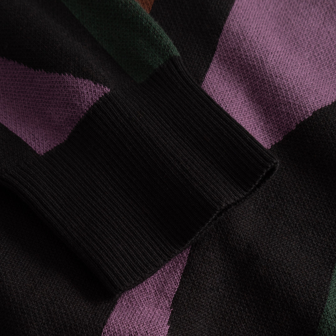 Cardigan Kanan Wavy Stripe Multi Color von Dedicated, Detail Strick