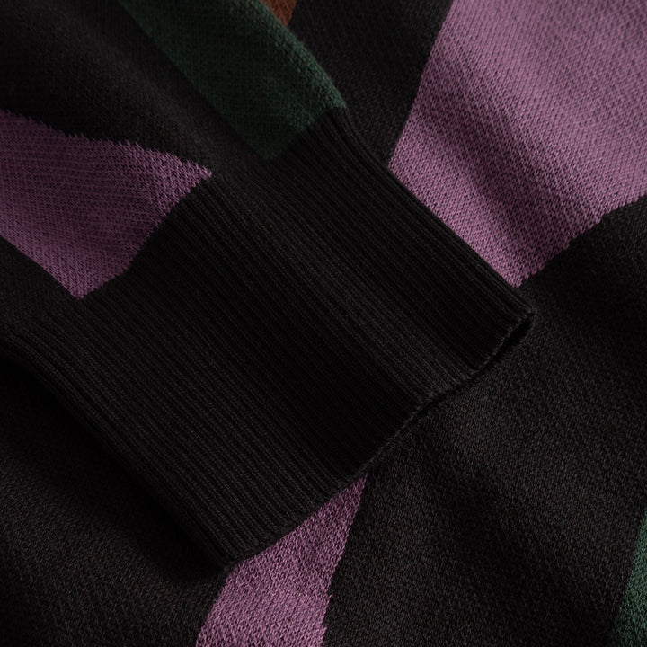 Cardigan Kanan Wavy Stripe Multi Color von Dedicated, Detail Strick