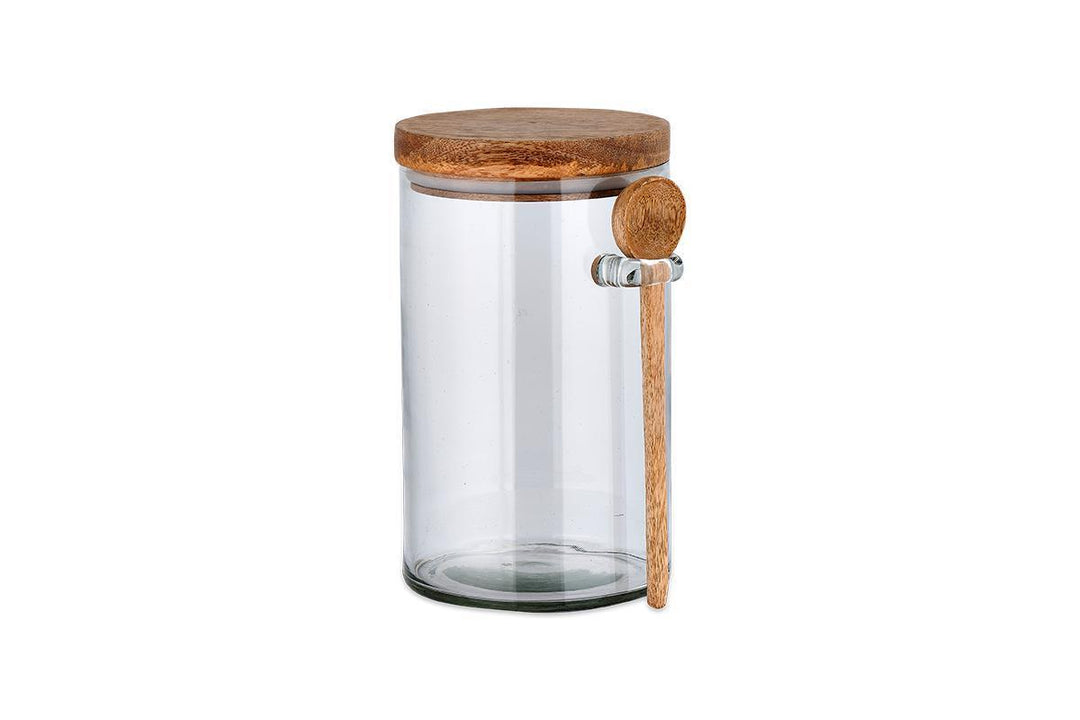 Aufbewahrungsglas Kossi Large von Nkuku mit Holzdeckel