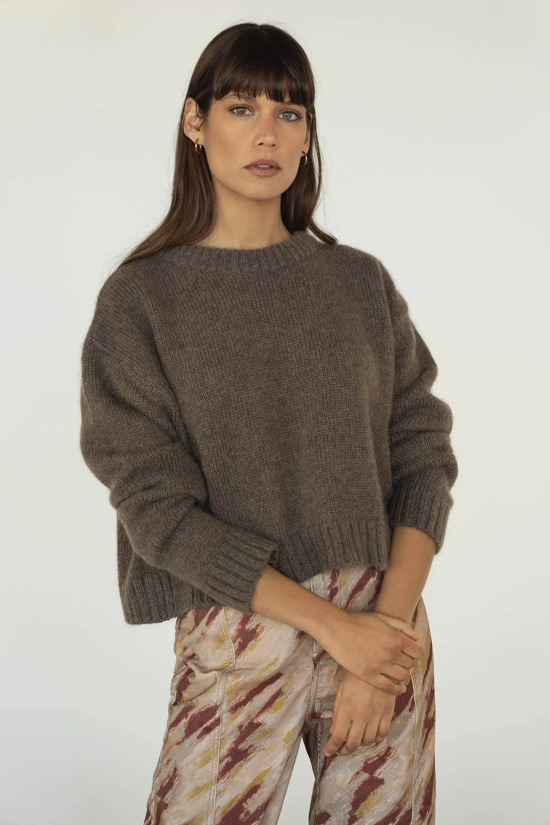 Claudia Sweater Wool Brown von Näz 