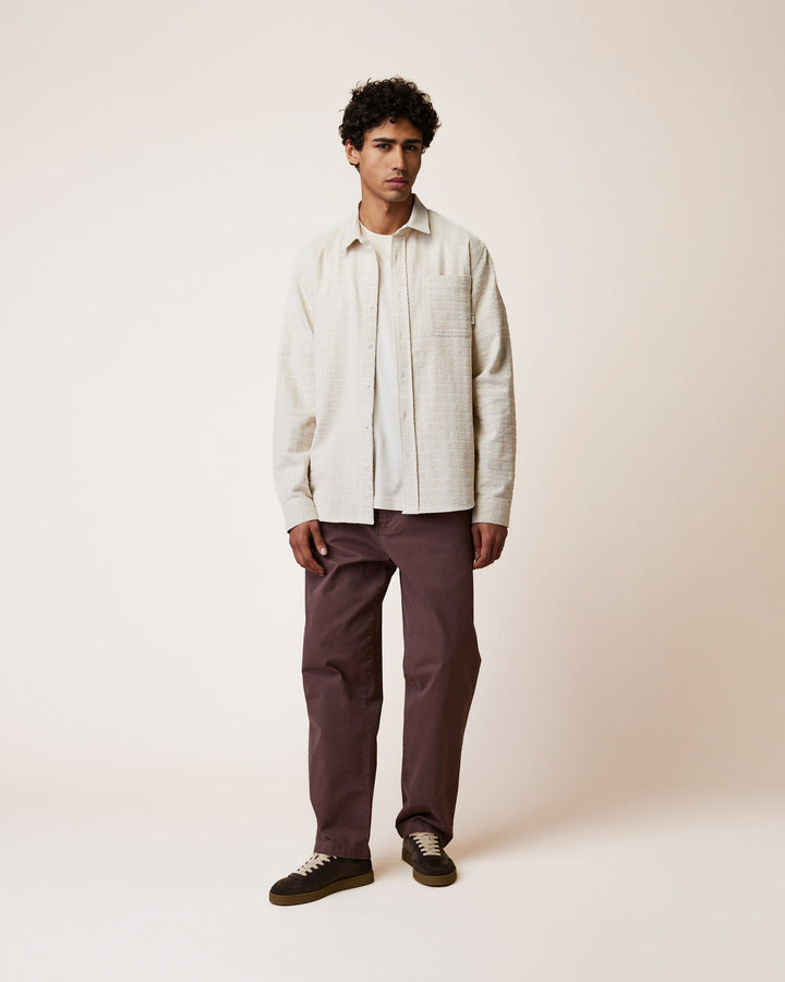 Cord-Overshirt Signy Beige von Faguo am Model