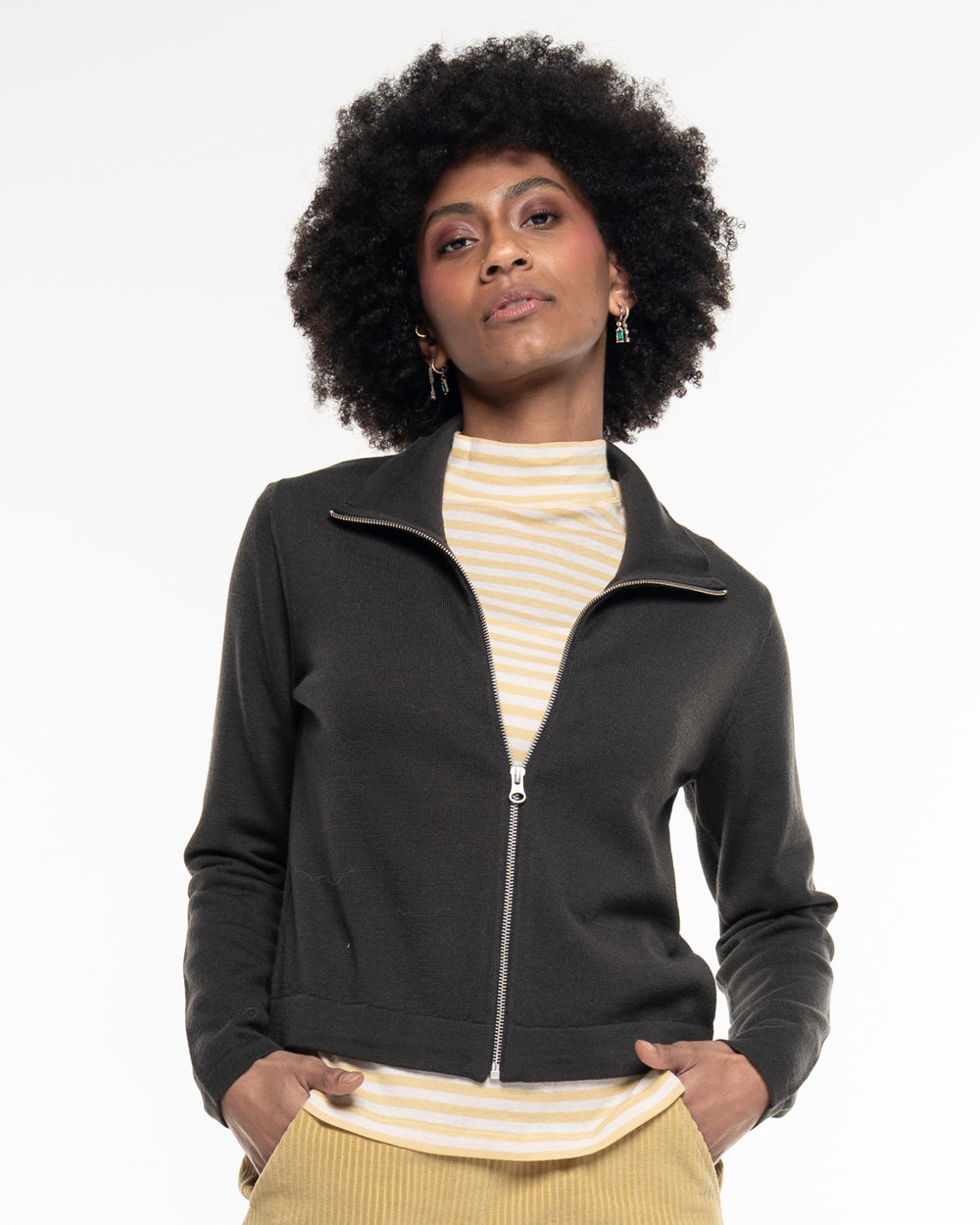 Cot-Wool Kurzjacke Shale von Alma & Lovis Ansicht 2