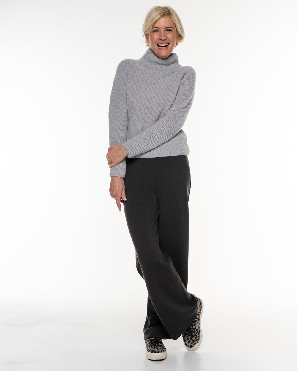 Cot-Wool Strickhose Shale von Alma & Lovis Ansicht 2