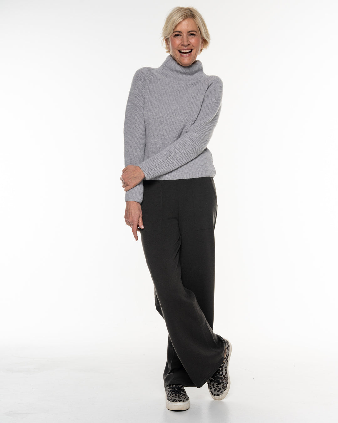 Cot-Wool Strickhose Shale von Alma & Lovis Ansicht 2