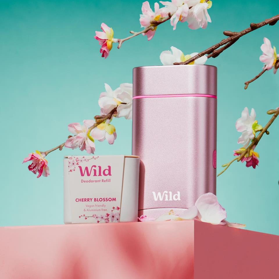 Deo Starterset Cherry Blossom mit nachfüllbarer Hülle von Wild, weitere Ansicht