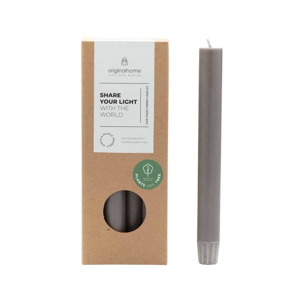 Dinner Kerzen Dark Grey 10 Stück von Originalhome