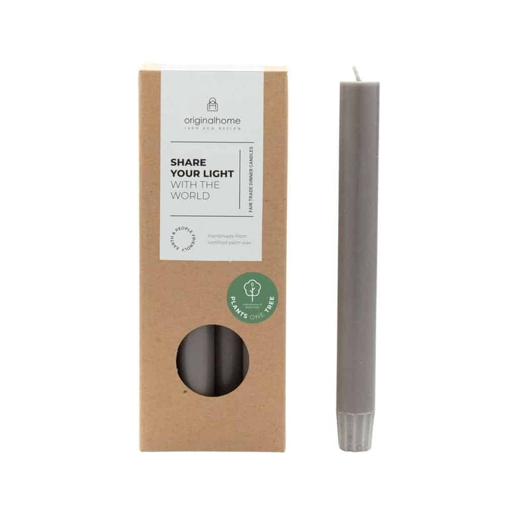 Dinner Kerzen Dark Grey 10 Stück von Originalhome