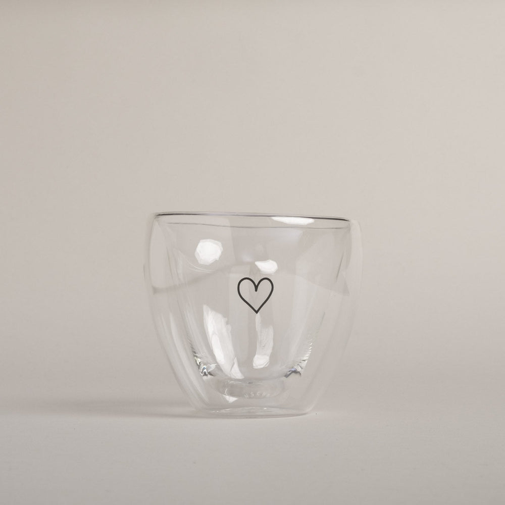 Doppelwandiges Glas mit Herz im Inneren – Ansicht 2