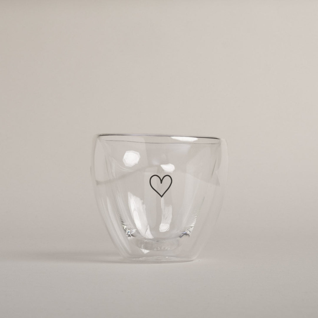 Doppelwandiges Glas mit Herz im Inneren – Ansicht 2