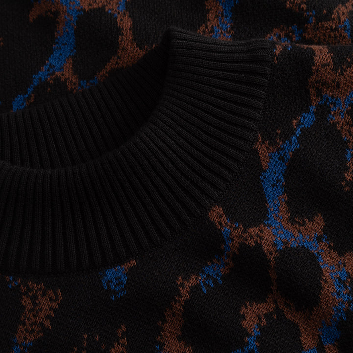 Dress Lo Leopard Multi Color von Dedicated, Detail Jacquard-Strick
