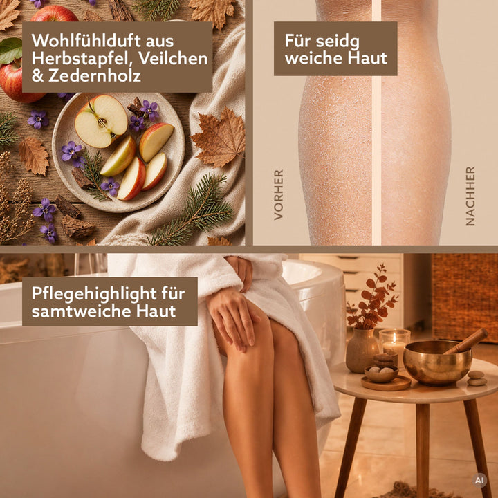 Dusch-Fluff Einklang: drei Vorteile für die Haut