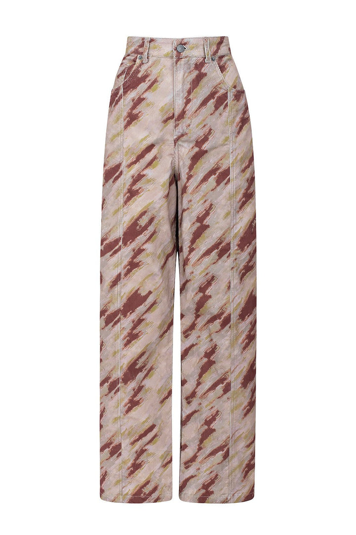 Ela Cordhose mit Print von Näz, Detail