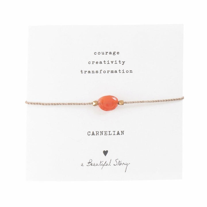 Armband Edelsteinkarte Karneol mit Karte von A Beautiful Story