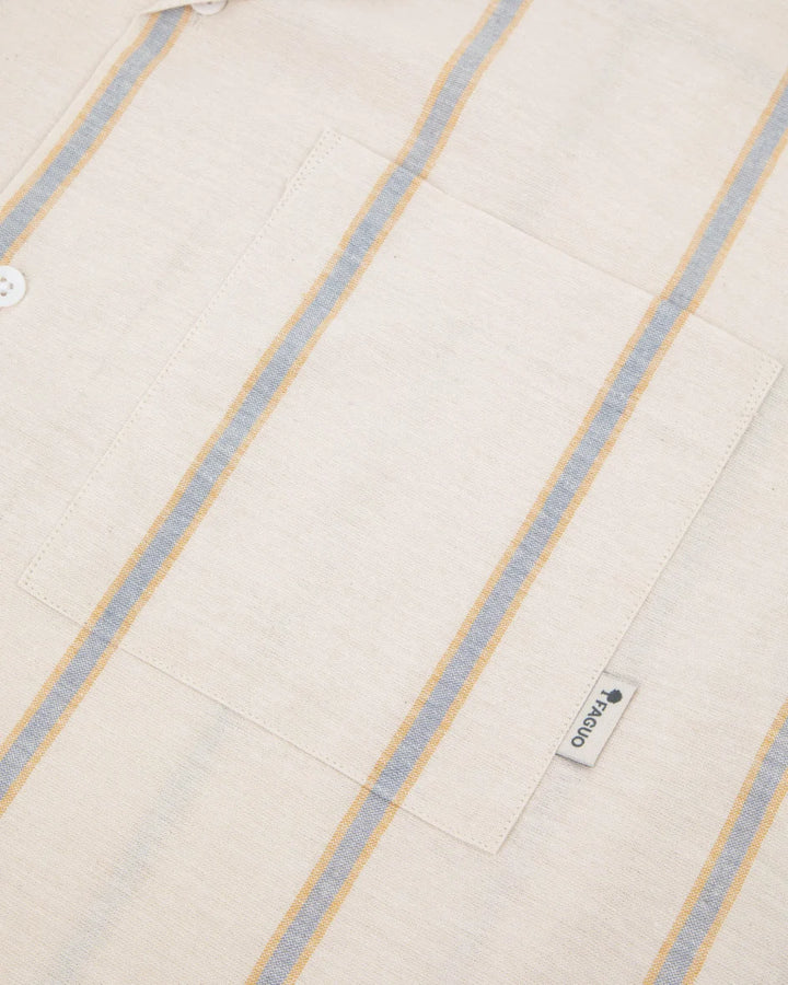 Hemd Paiolive Woven Stripes Ecru – Faguo – Zweiblatt 4