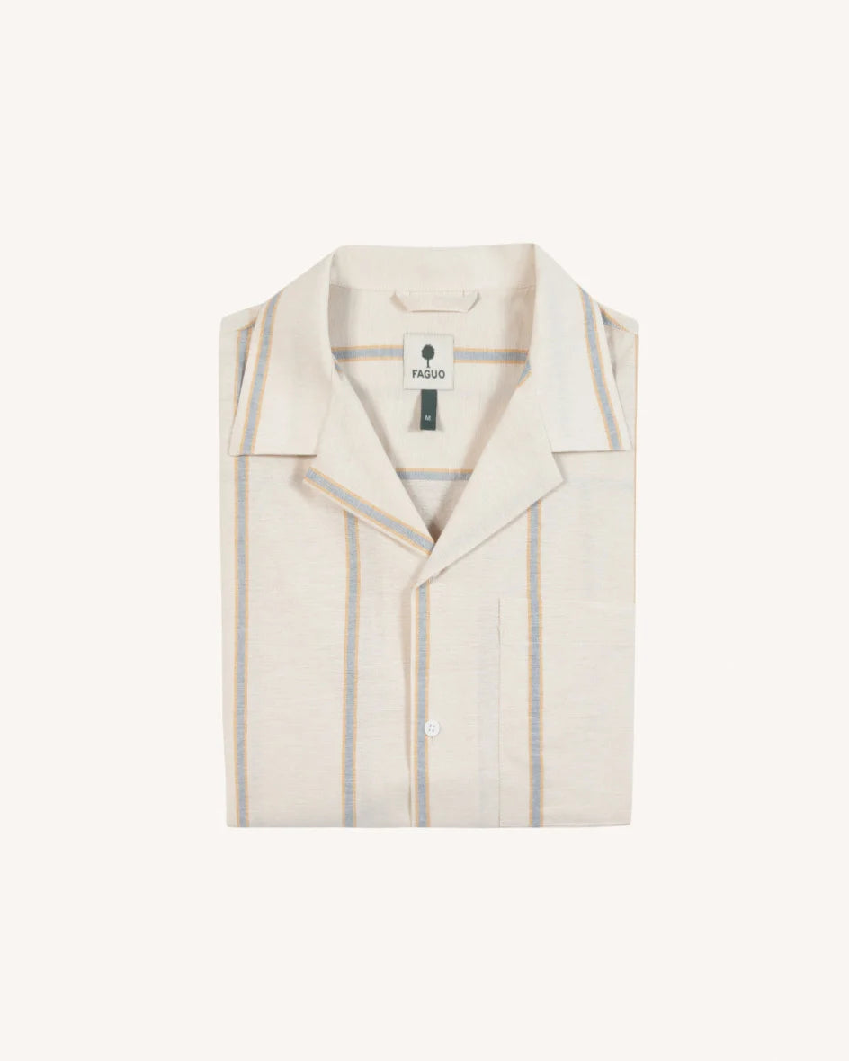 Hemd Paiolive Woven Stripes Ecru – Faguo – Zweiblatt 5