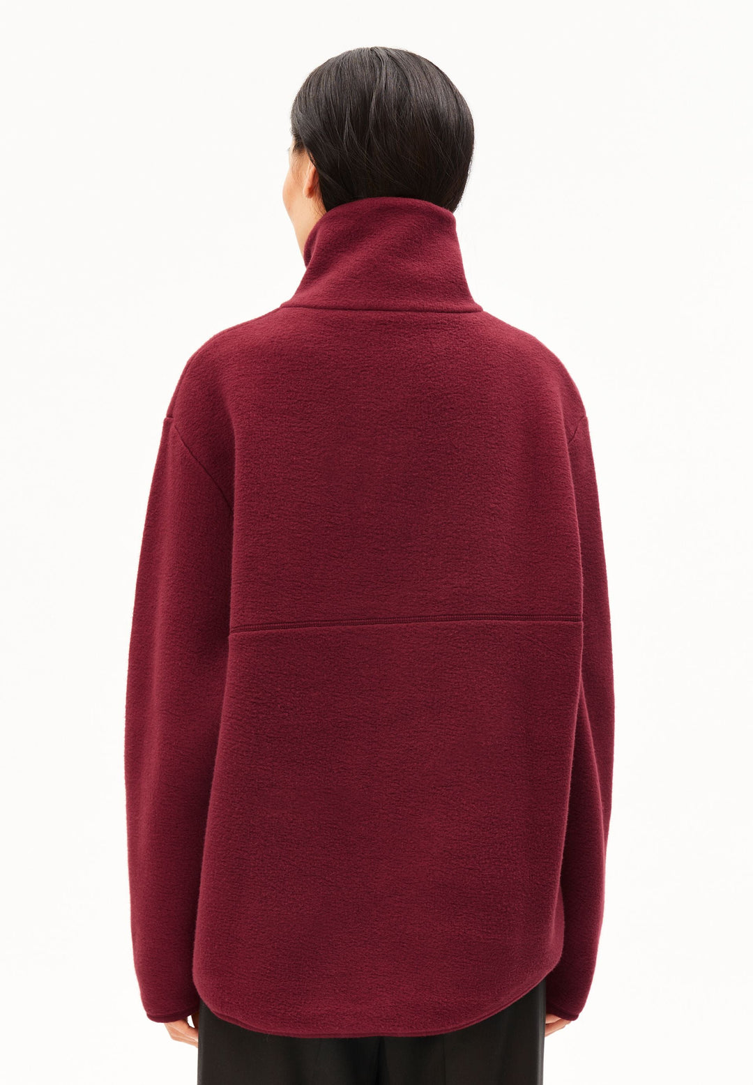 Fleece-Sweatshirt HAARLEENAA Velvet Red von Armedangels Rückansicht