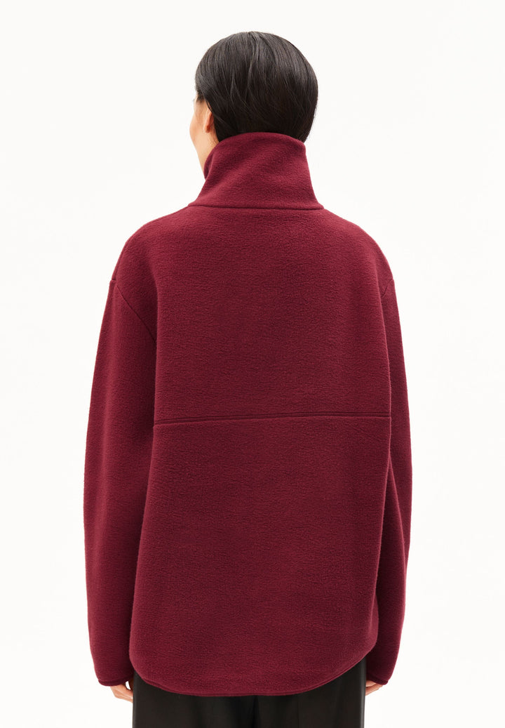 Fleece-Sweatshirt HAARLEENAA Velvet Red von Armedangels Rückansicht