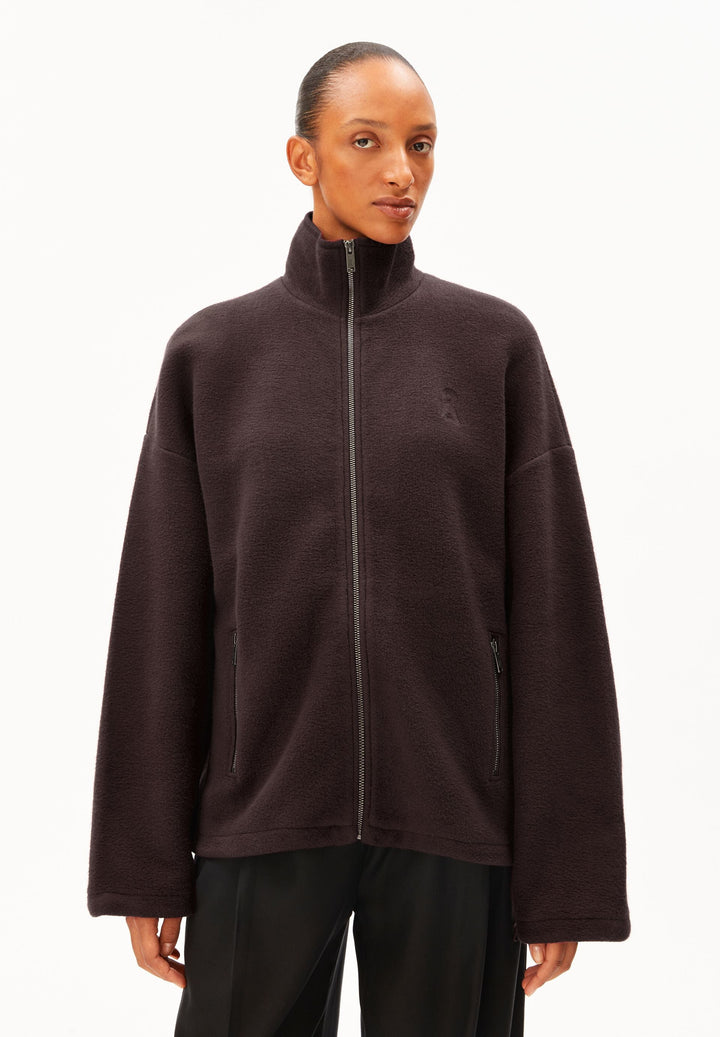 Fleecejacke Cotton Fleece Claystone von Armedangels Vorderansicht