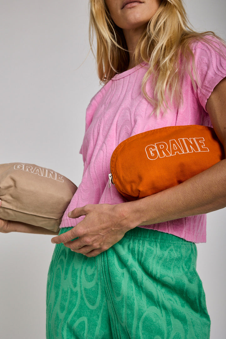 Kulturbeutel Pochette Ton Orange von Graine 2