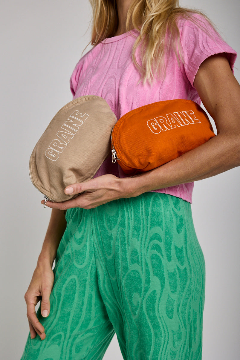 Kulturbeutel Pochette Ton Orange von Graine