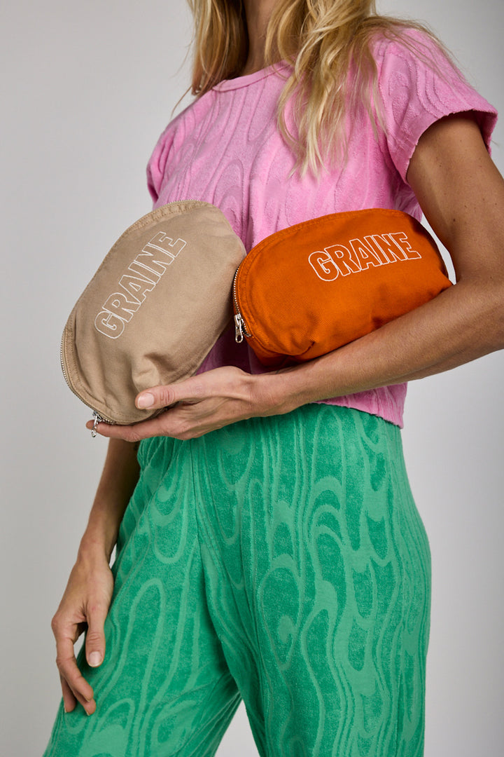 Kulturbeutel Pochette Ton Orange von Graine