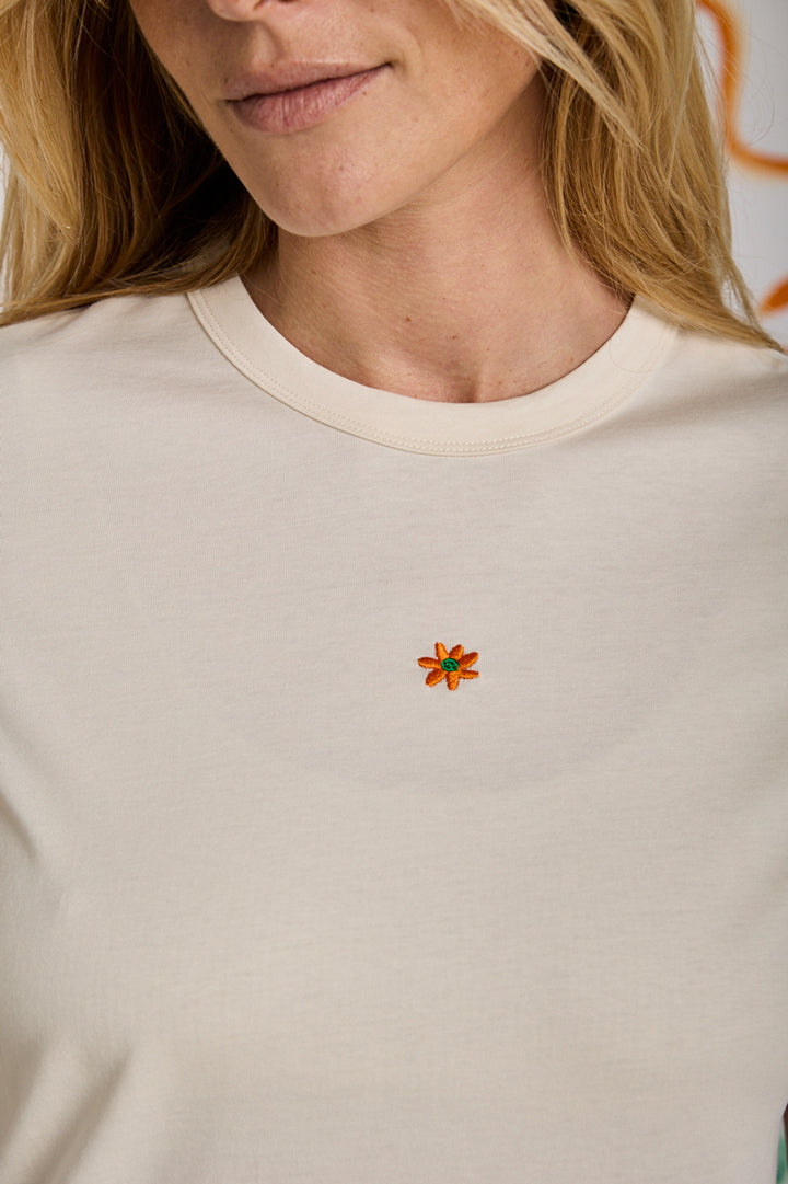 T-Shirt Tee Spectre Blanc/Orange von Graine 2