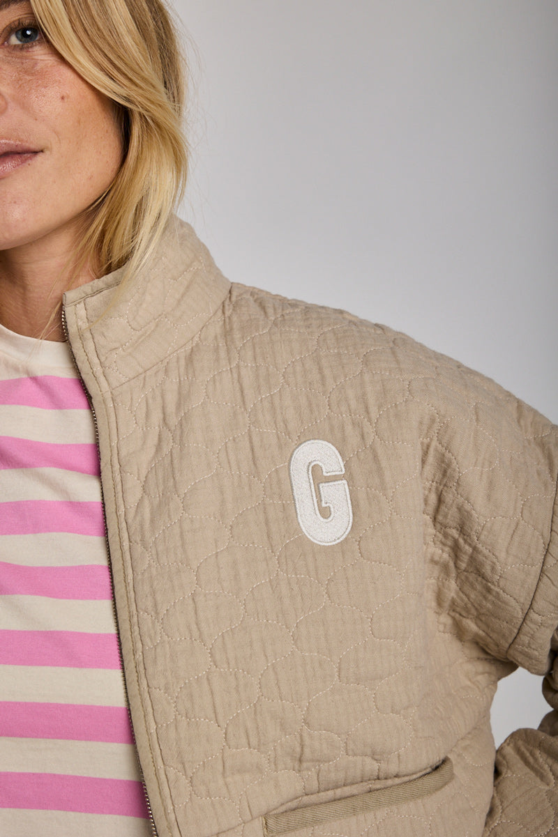 Jacke Veste Zippée Clarté Taupe von Graine 2