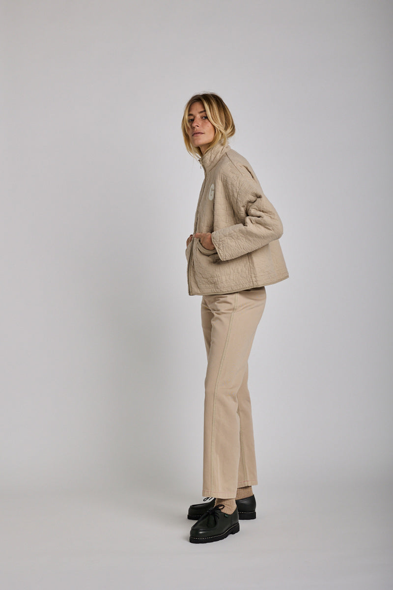 Jacke Veste Zippée Clarté Taupe von Graine 