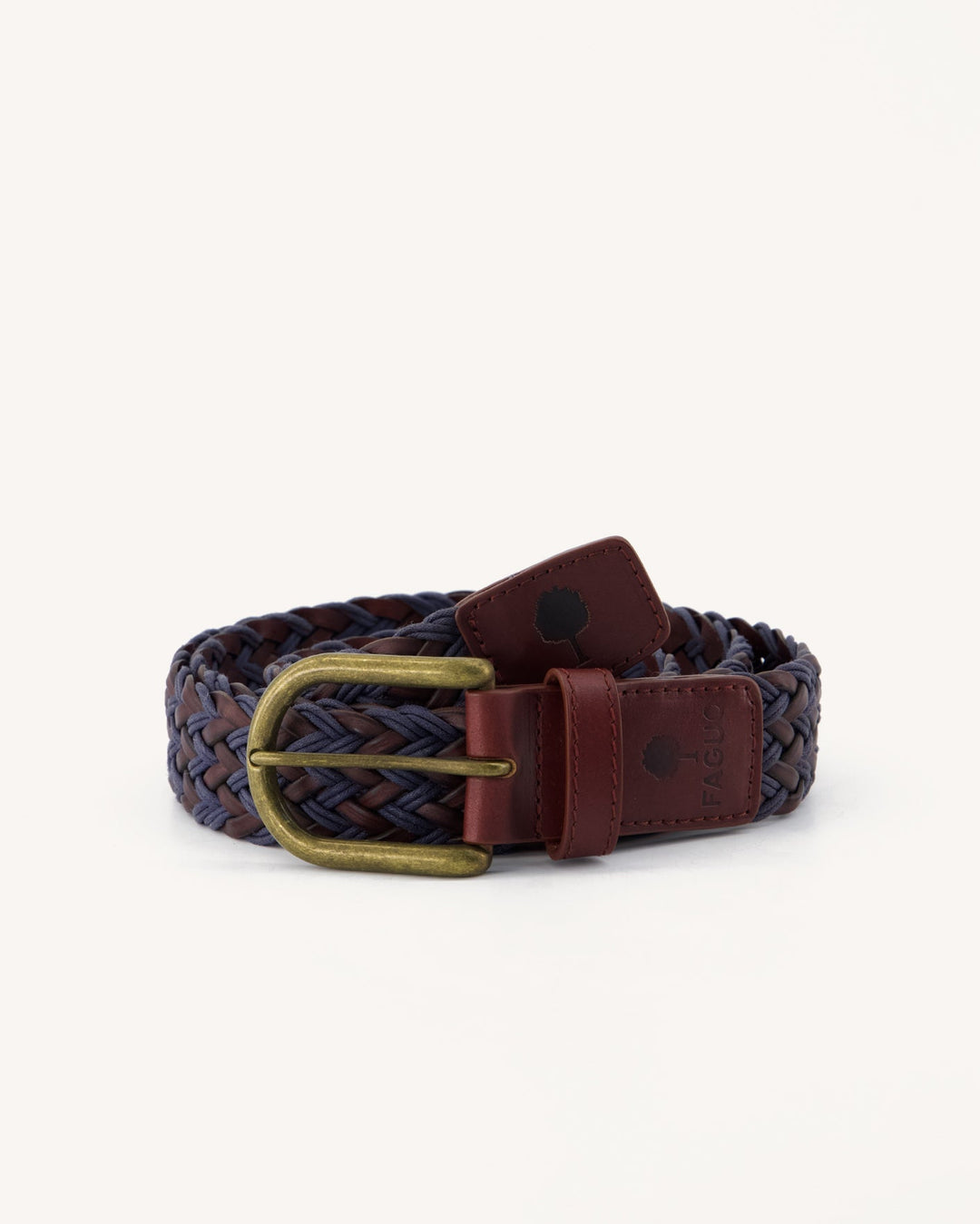 Geflochtener Gürtel Mix Belt in Burgund von Faguo