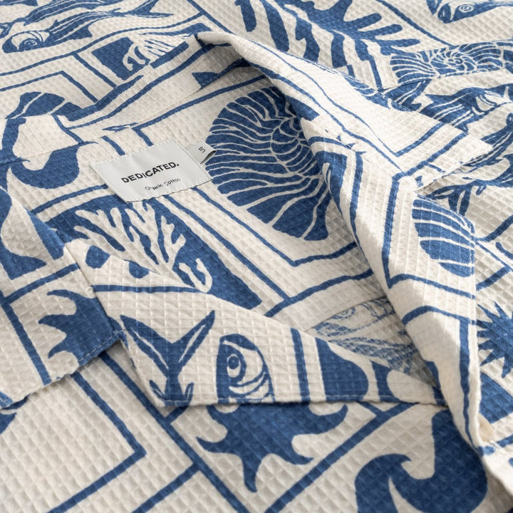 Hemd Shirt Marstrand Ocean Squares Oat White – Dedicated – Zweiblatt 6