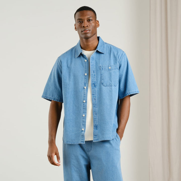 Hemd Skalhamn Denim Light Blue – Dedicated – Zweiblatt 1